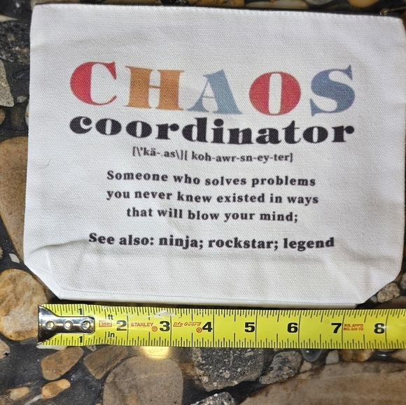 Chaos Coordinator- Canvas Organizer/Makeup/Pen/Pencil bag - Picture 3 of 4